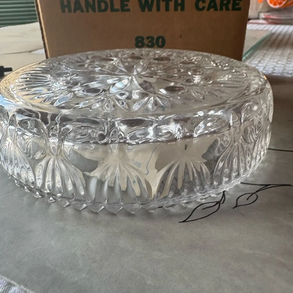 Vintage Princess House #830 Full Lead Crystal 3 Taper Candle Holder 6”x1.5